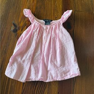 George Light Pink Ruffled Strap Girls' Tank